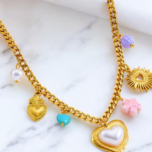 Collier Cœur Blanc